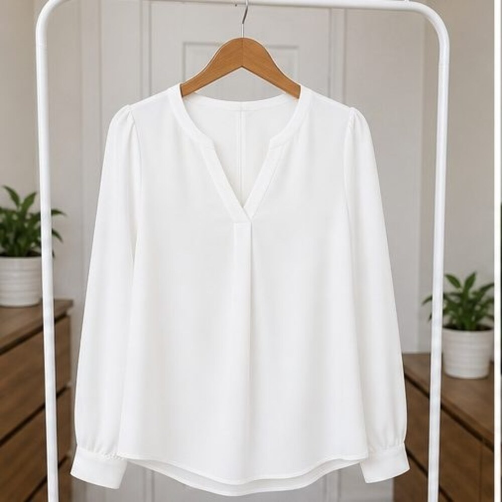 Mauve V Neck Top